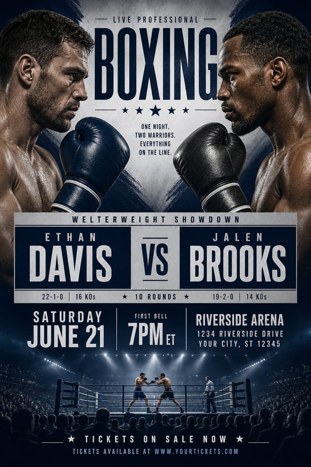 Boxing Poster — corporate style poster