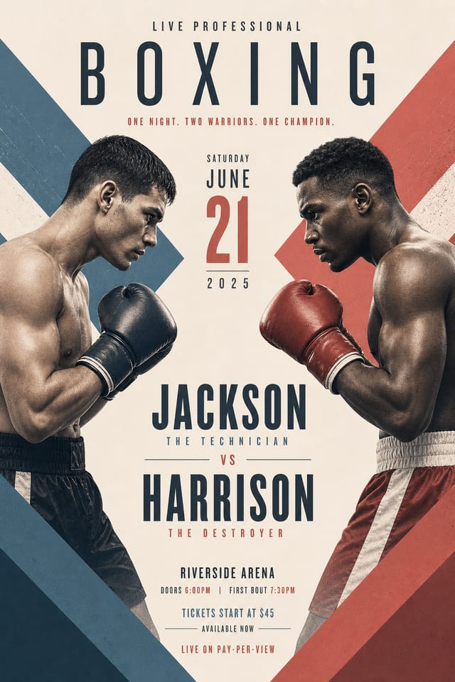 Boxing Poster — modern style poster