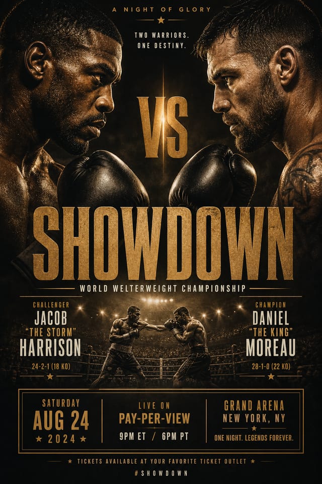 Boxing Poster — elegant style poster