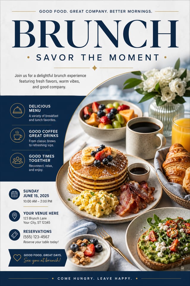 Brunch Poster — corporate style poster