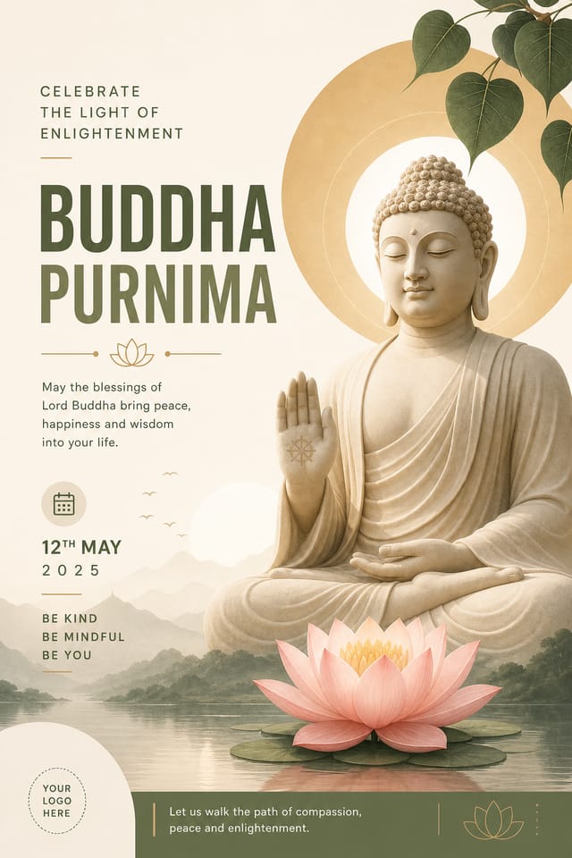 Buddha Purnima Poster — modern style poster