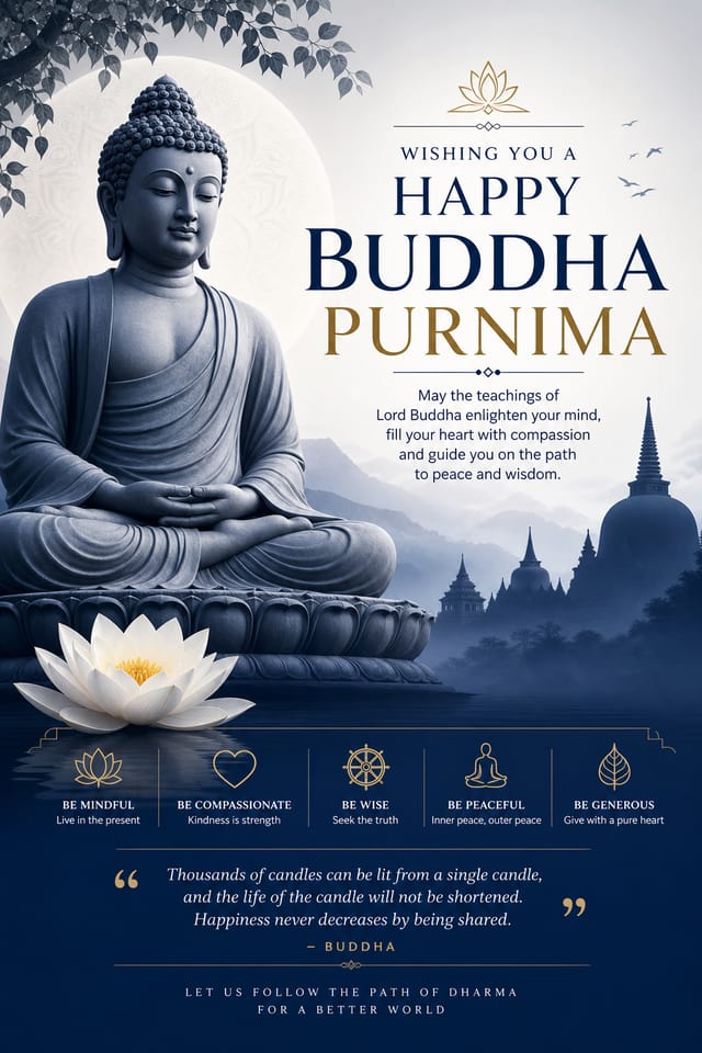 Buddha Purnima Poster — corporate style poster