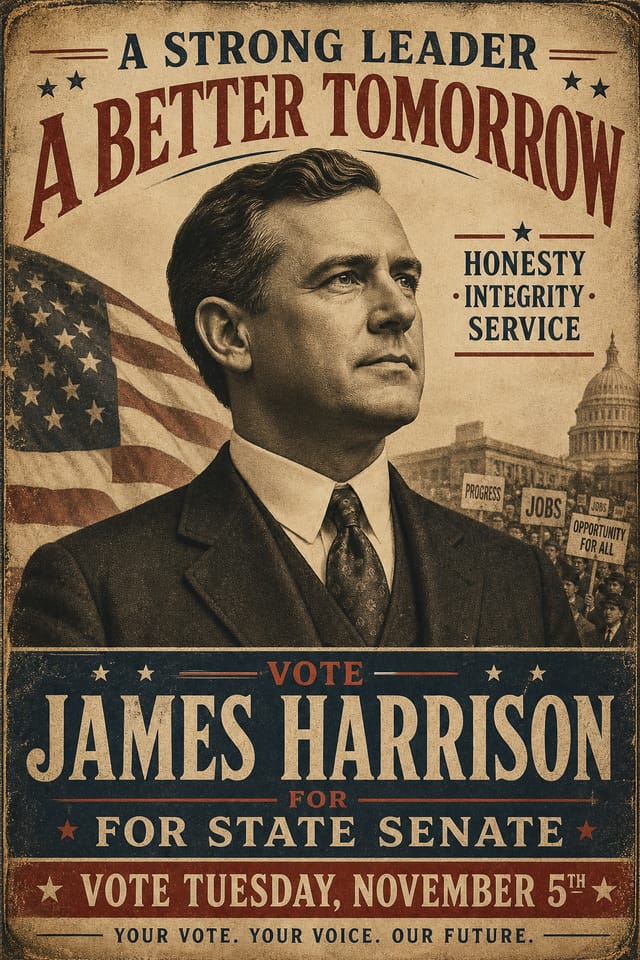 Campaign Poster — vintage style poster