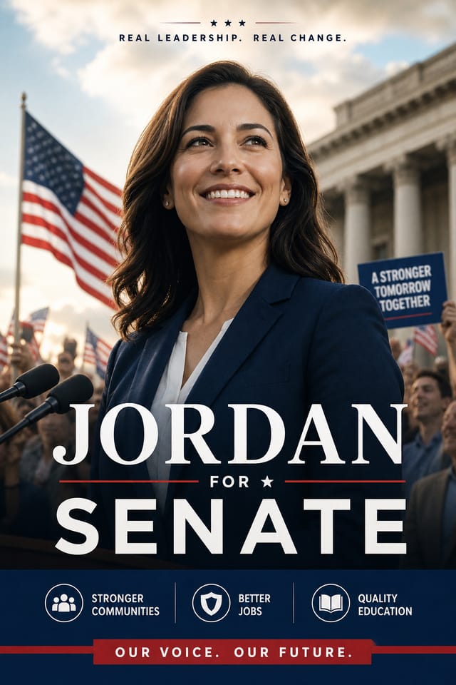 Campaign Poster — photo-realistic style poster