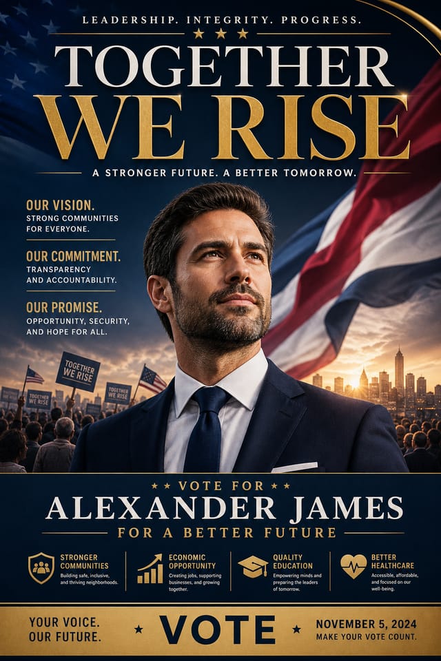 Campaign Poster — elegant style poster