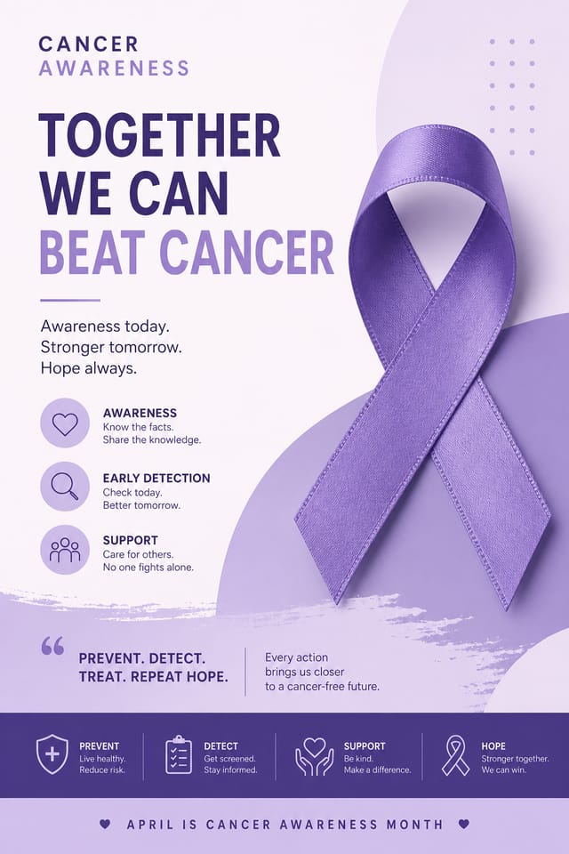 Cancer Awareness Poster — modern style poster