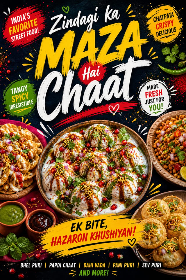 Chaat Poster — vibrant style poster