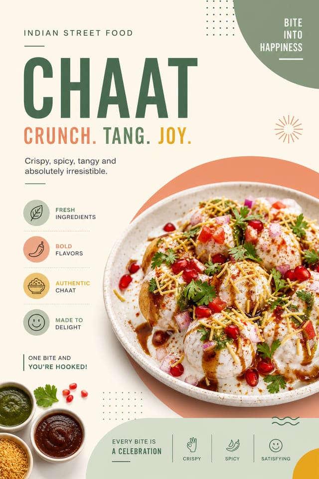 Chaat Poster — modern style poster