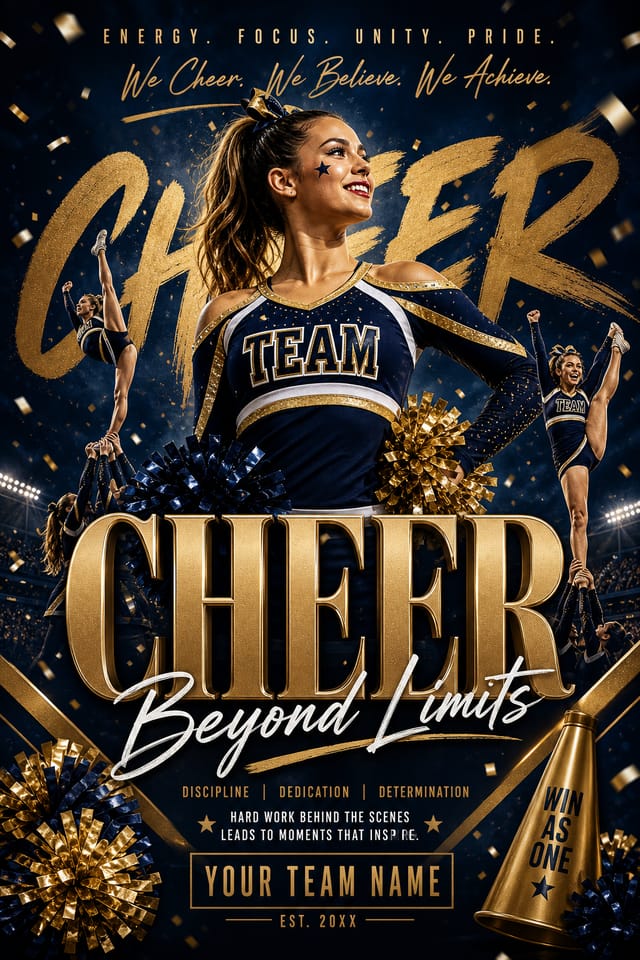 Cheerleading Poster — elegant style poster