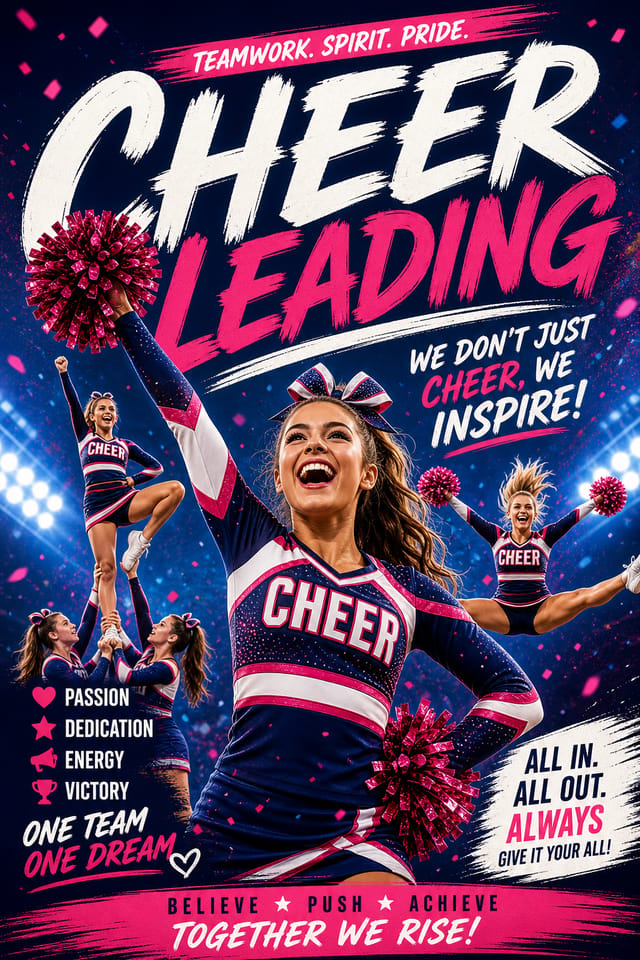 Cheerleading Poster — vibrant style poster