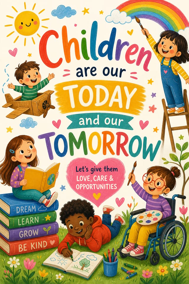 Children Poster — illustration style poster