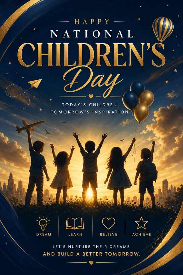 National Children's Day Poster — elegant style poster