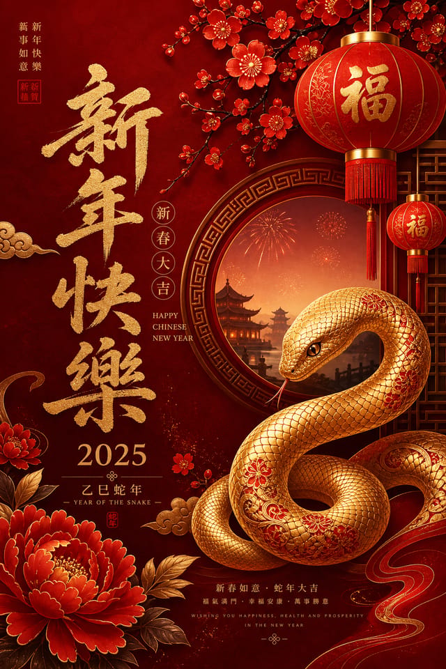 Chinese New Year Poster — elegant style poster