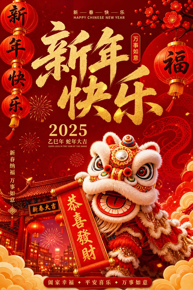 Chinese New Year Poster — vibrant style poster