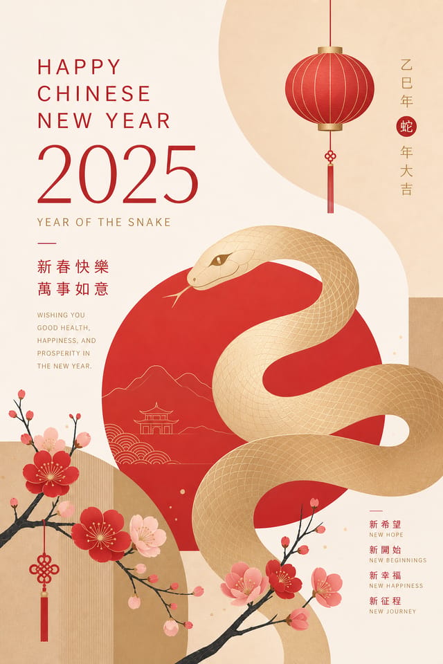Chinese New Year Poster — modern style poster