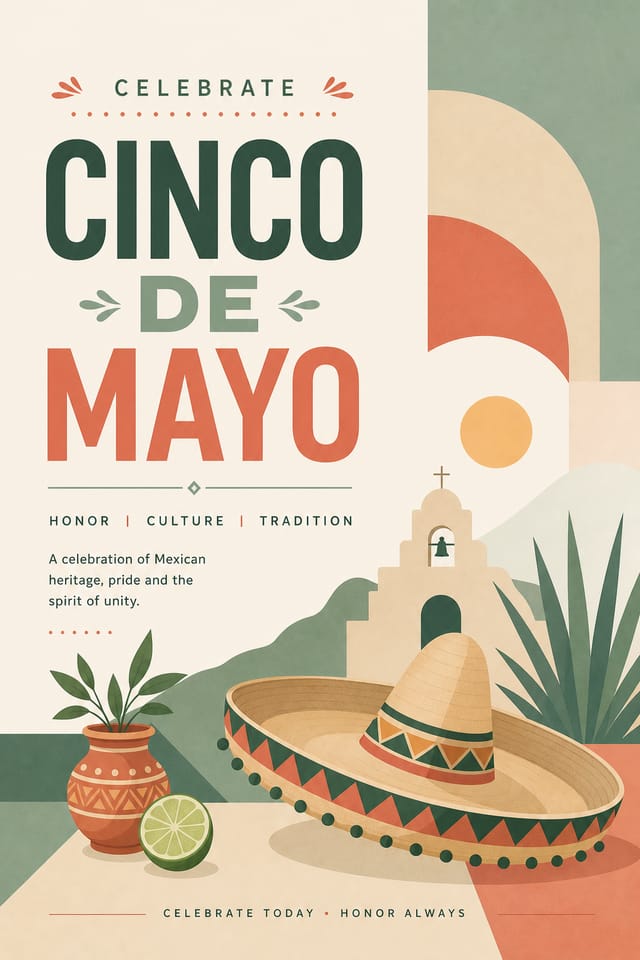 Cinco De Mayo Poster — modern style poster