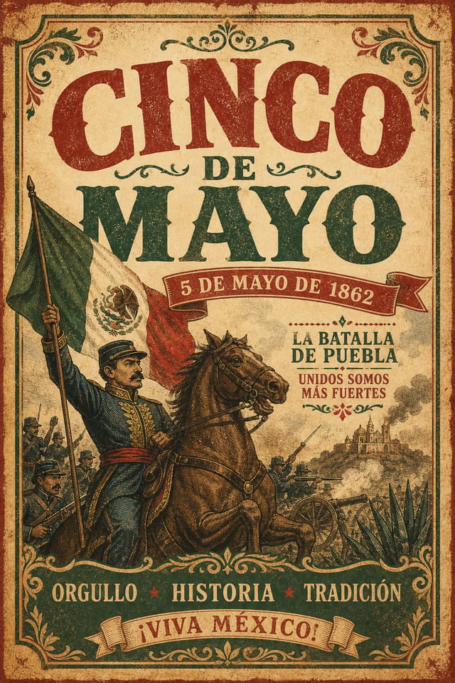 Cinco De Mayo Poster — vintage style poster