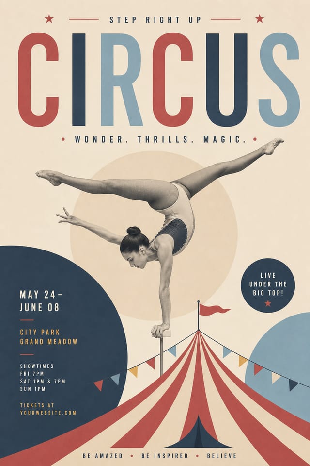 Circus Poster — modern style poster