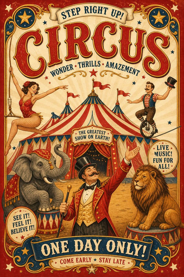 Circus Poster — illustration style poster