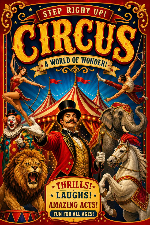 Circus Poster — vibrant style poster