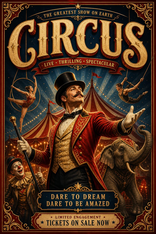 Circus Poster — elegant style poster