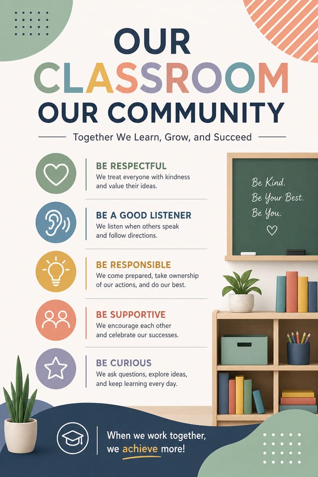 Classroom Poster — modern style poster