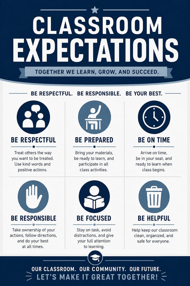 Classroom Poster — corporate style poster
