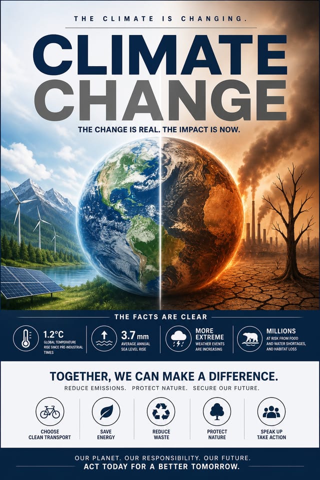 Climate Change Poster — corporate style poster
