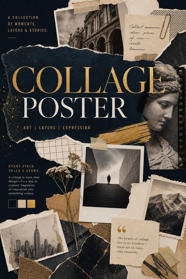 Collage Poster — elegant style poster