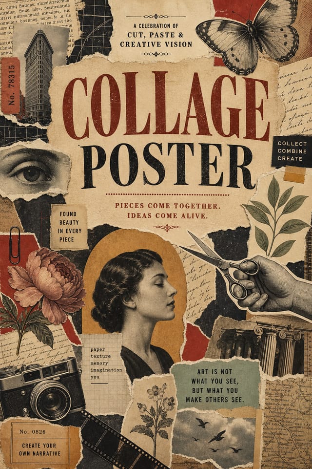 Collage Poster — vintage style poster