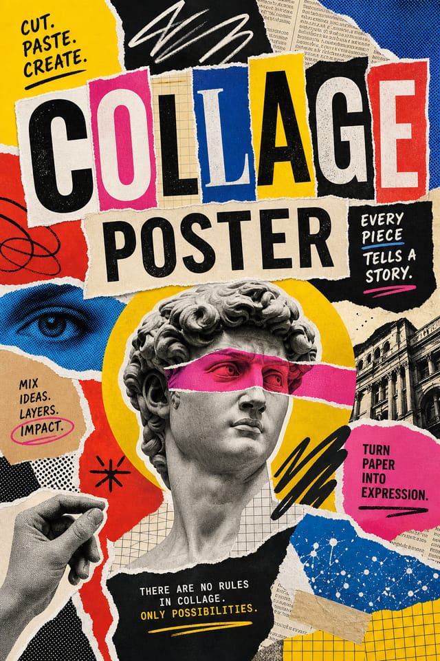 Collage Poster — vibrant style poster