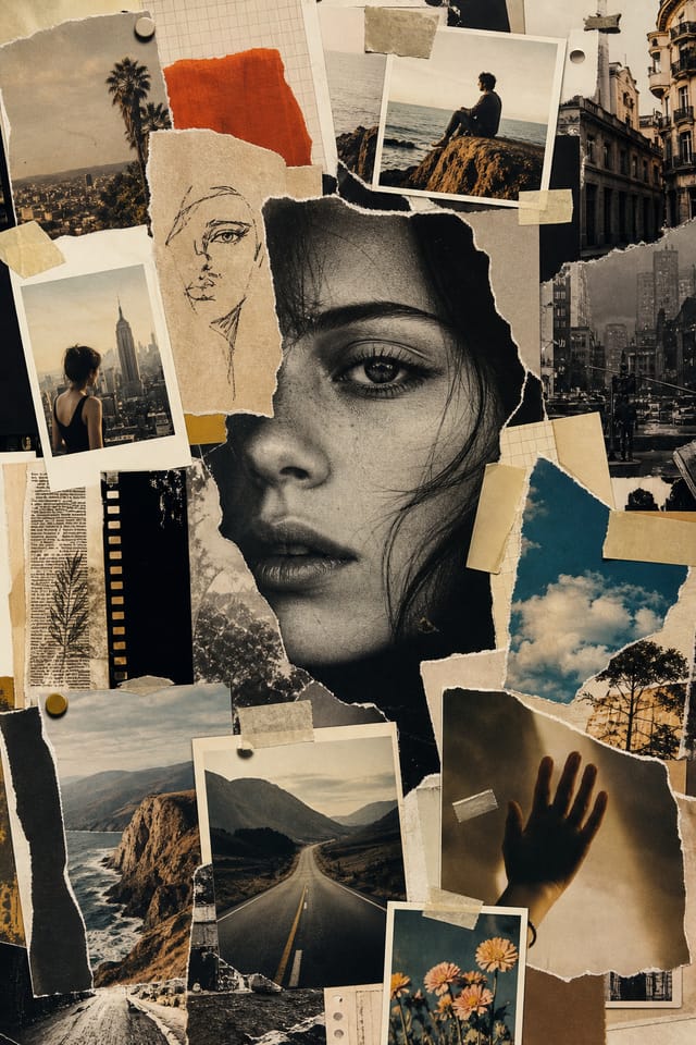 Collage Poster — photo-realistic style poster