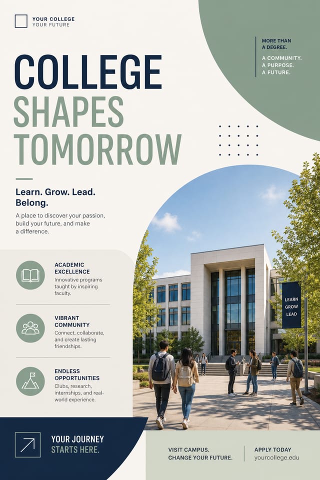 College Poster — modern style poster