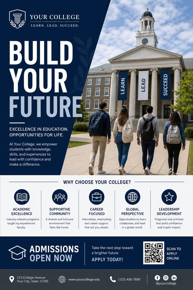 College Poster — corporate style poster