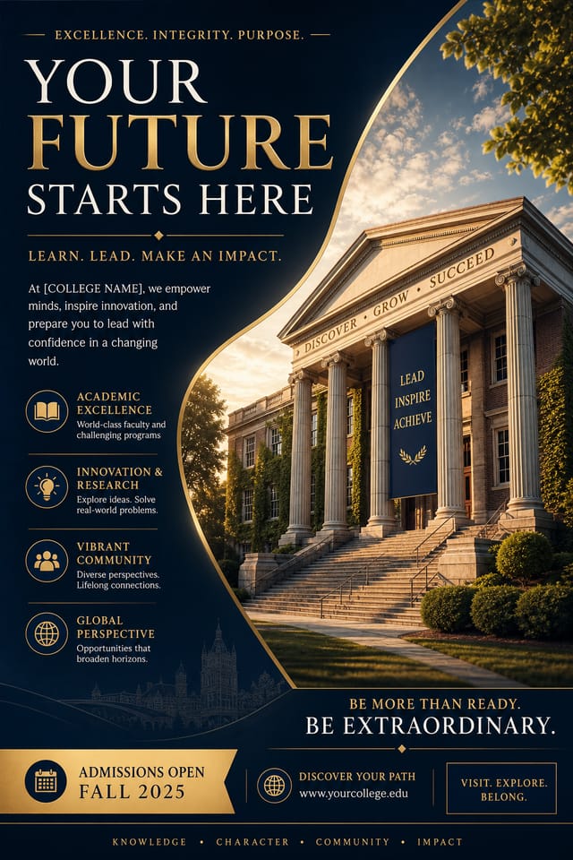College Poster — elegant style poster