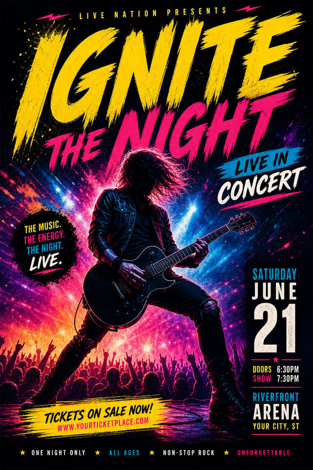 Concert Poster — vibrant style poster