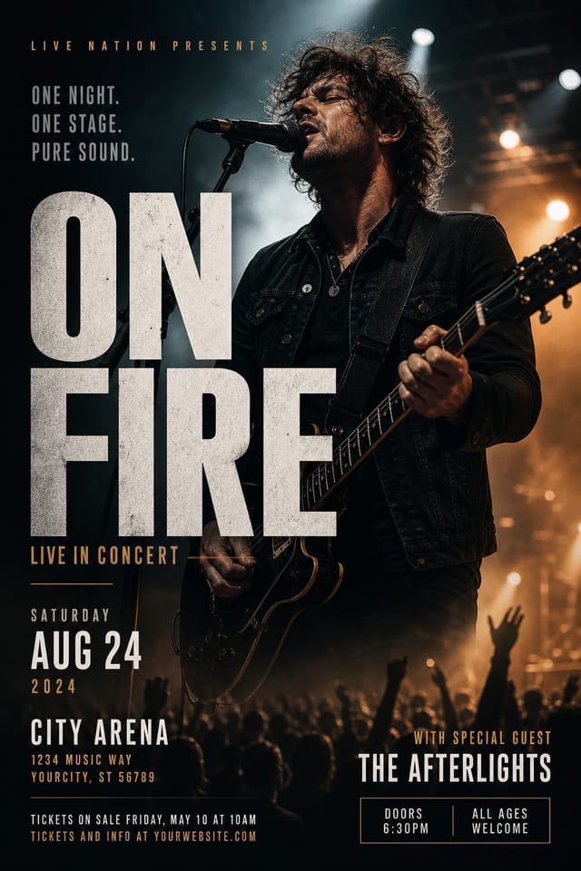 Concert Poster — photo-realistic style poster