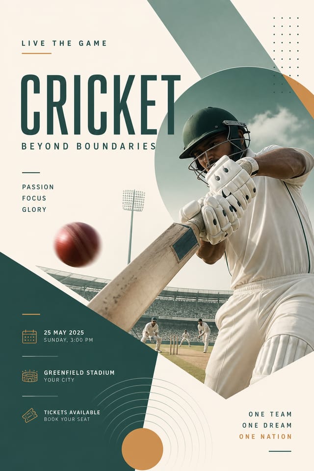Cricket Poster — modern style poster