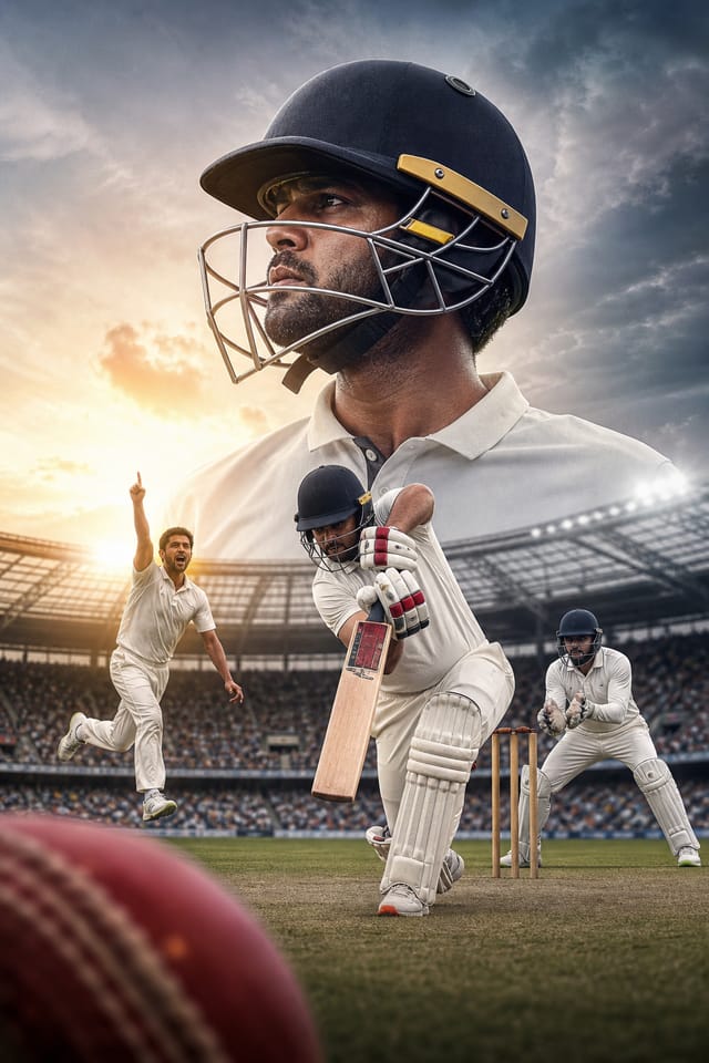 Cricket Poster — photo-realistic style poster