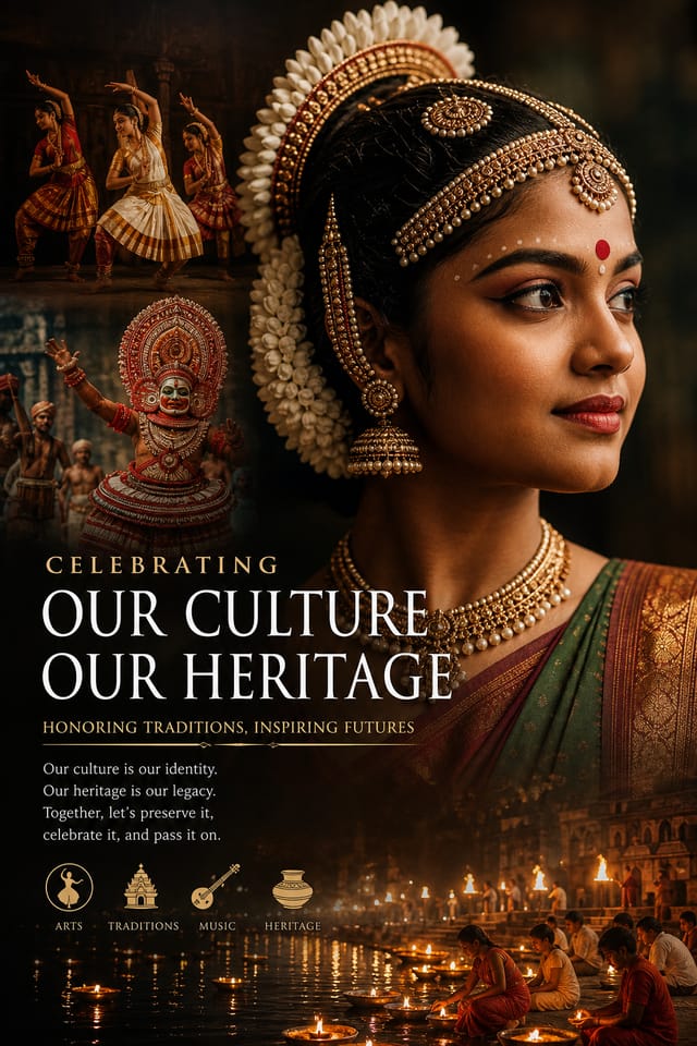 Cultural Poster — photo-realistic style poster