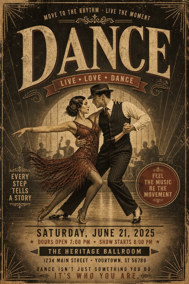 Dance Poster — vintage style poster