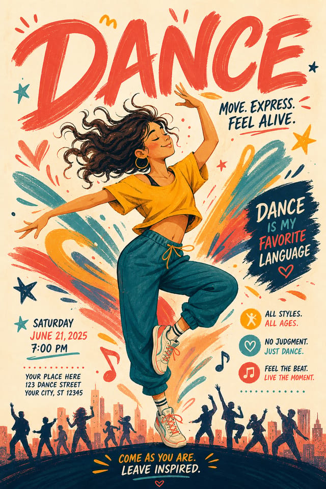 Dance Poster — illustration style poster