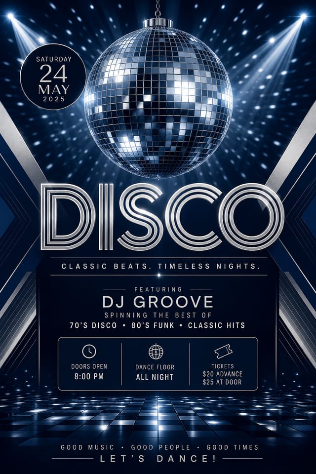 Disco Poster — corporate style poster