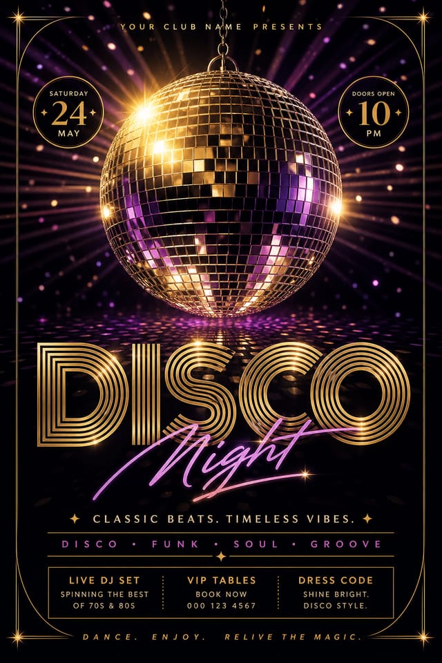 Disco Poster — elegant style poster