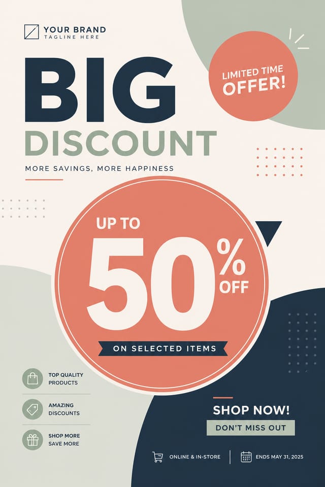Discount Poster — modern style poster