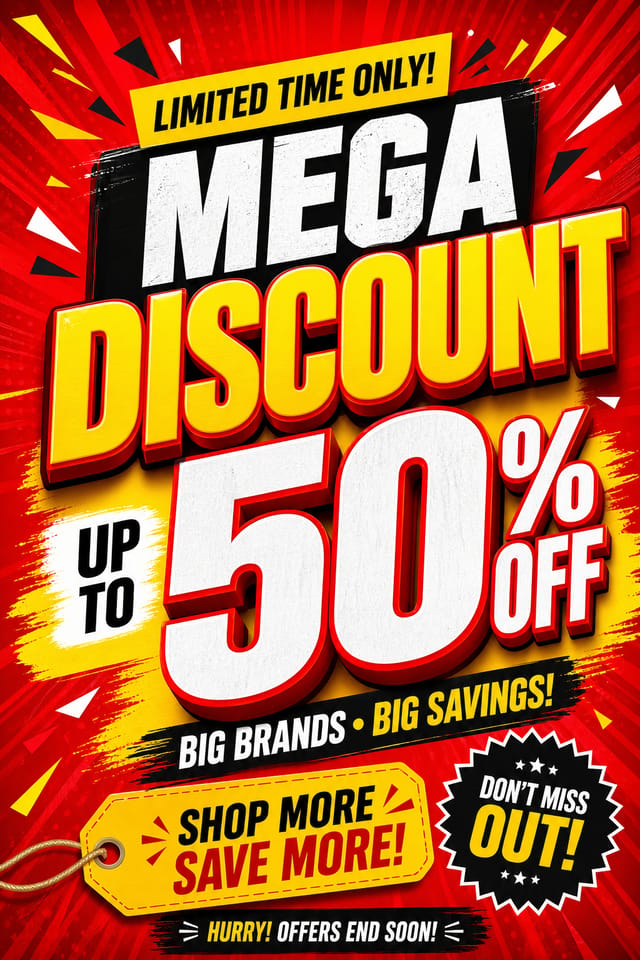 Discount Poster — vibrant style poster