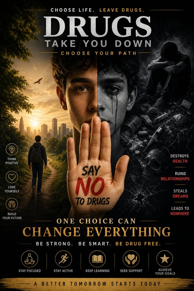 Drug Awareness Poster — elegant style poster