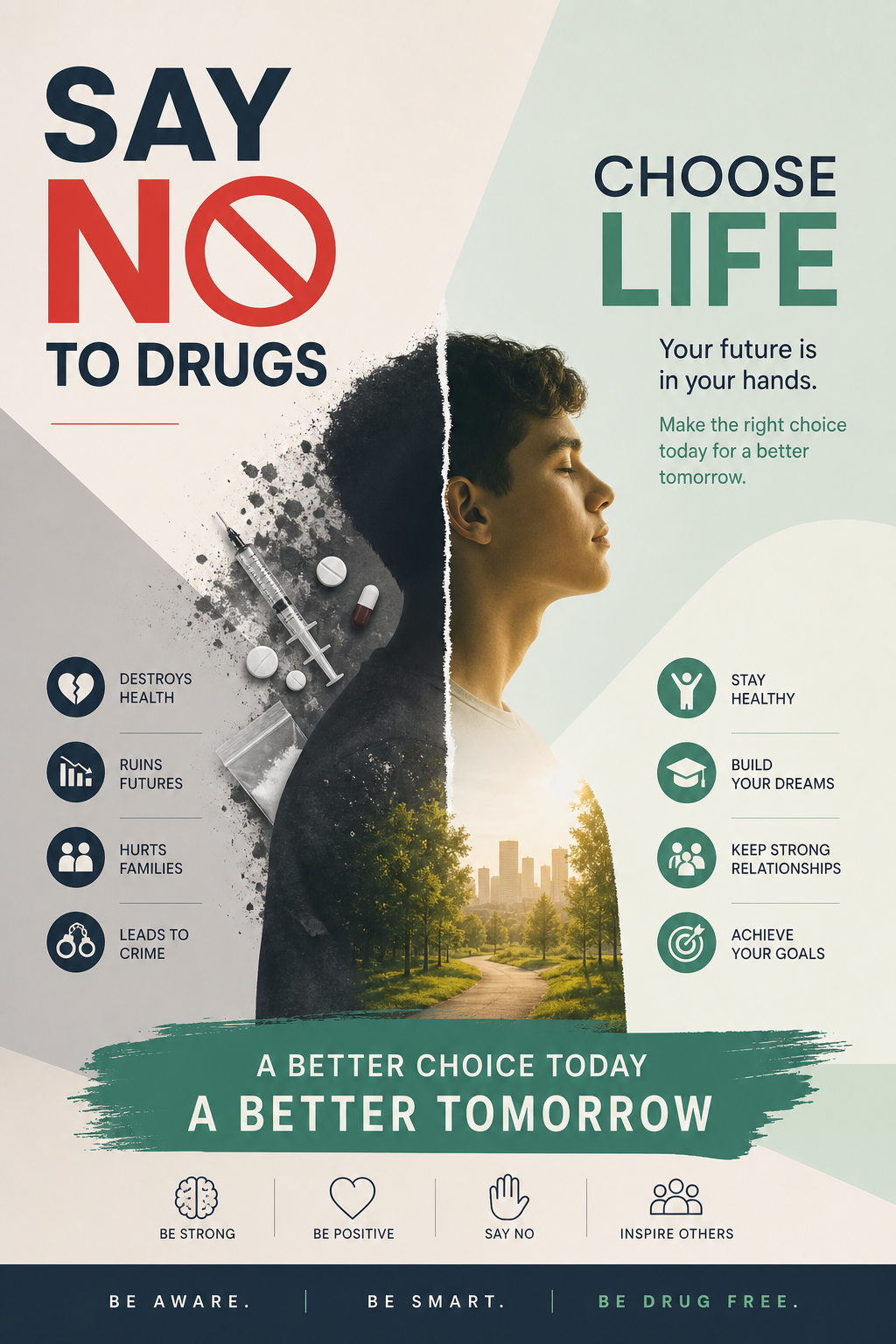 Drug Awareness Poster — modern style poster