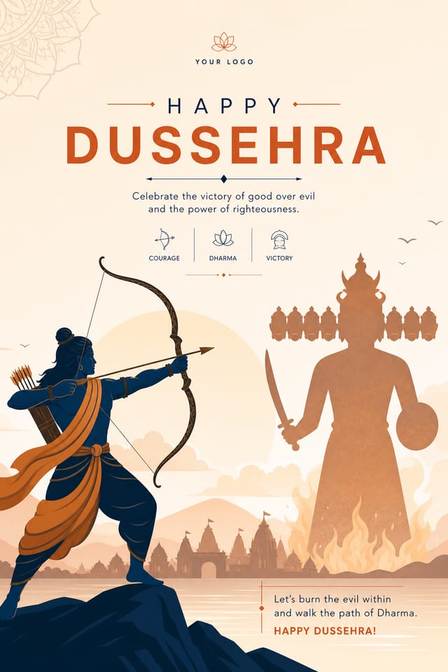 Dussehra Poster — modern style poster