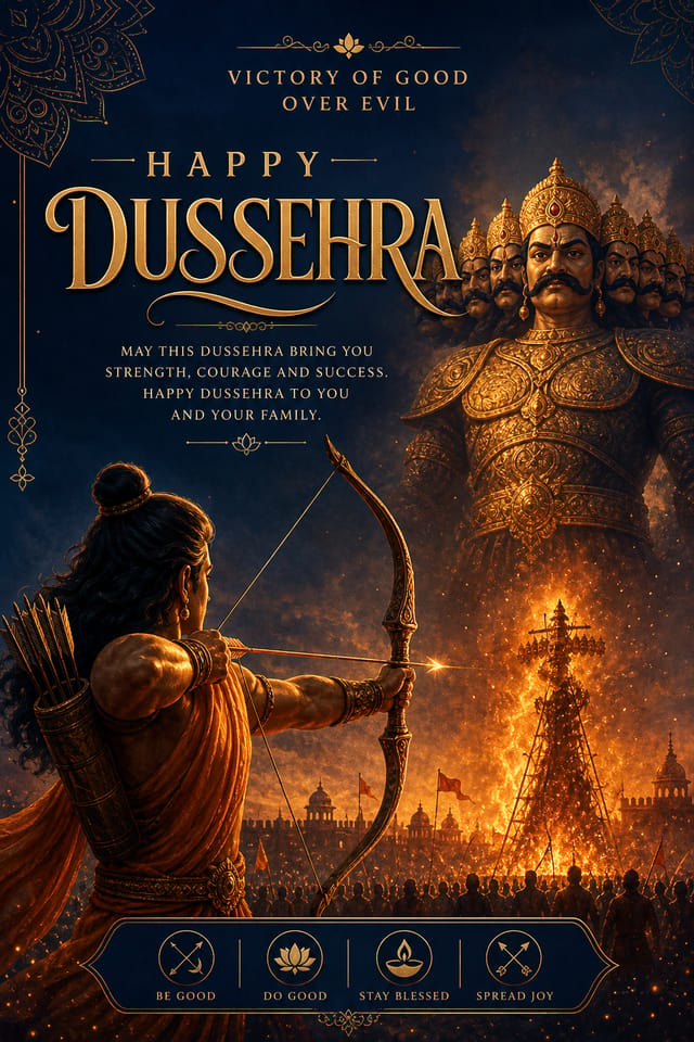 Dussehra Poster — elegant style poster